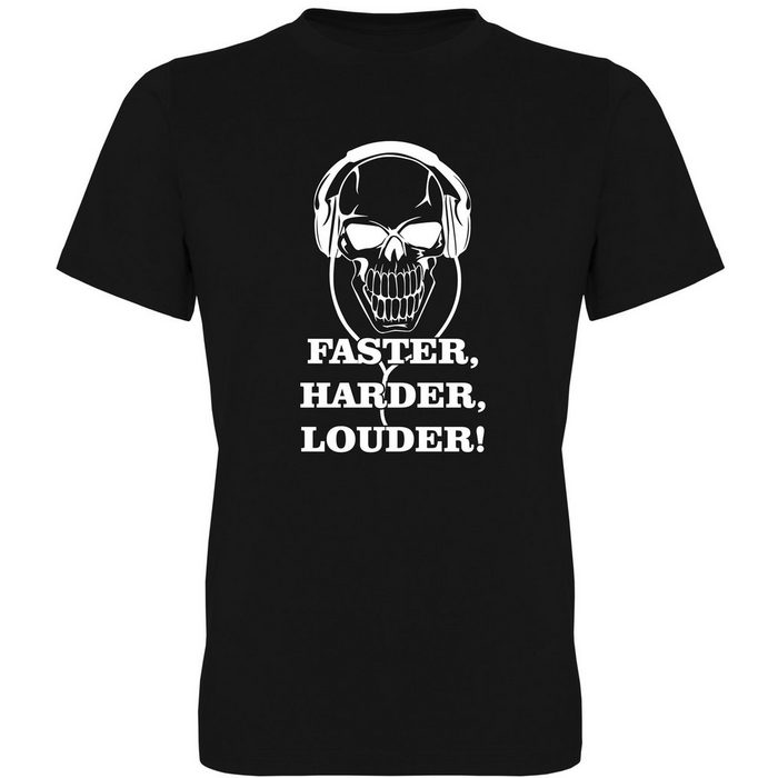 G-graphics T-Shirt Faster Harder Louder Herren T-Shirt mit trendigem Frontprint Aufdruck auf der Vorderseite Spruch/Sprüche/Print/Motiv für jung & alt
