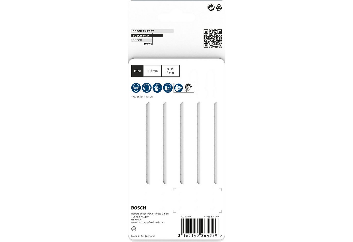 Thumbnail - Bosch Professional Sägeblatt Bosch Professional Stichsägeblatt T 301 CDF Clean