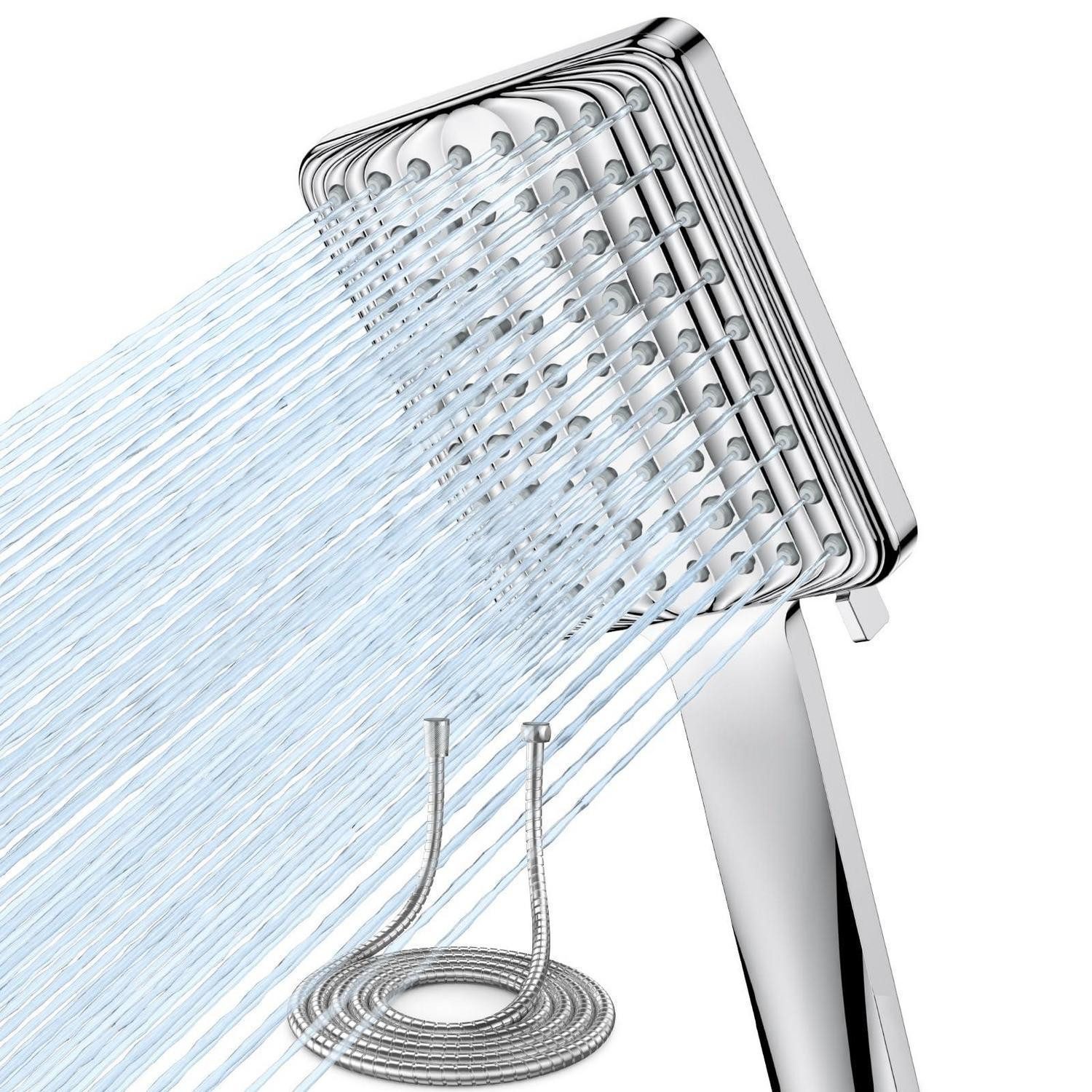 LuxusKollektion Regenduschkopf Duschkopf Regendusche Schlauch 1,8m Silber Duschkopf mit Schlauch 1.6m
