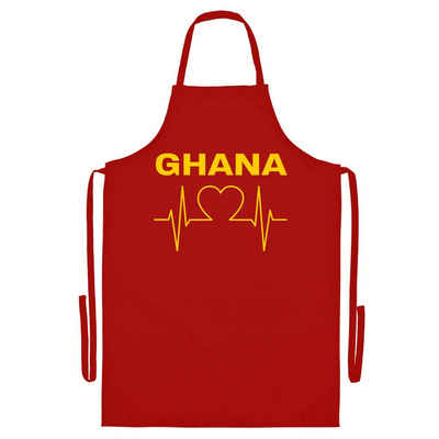 multifanshop Grillschürze Ghana - Herzschlag - Schürze