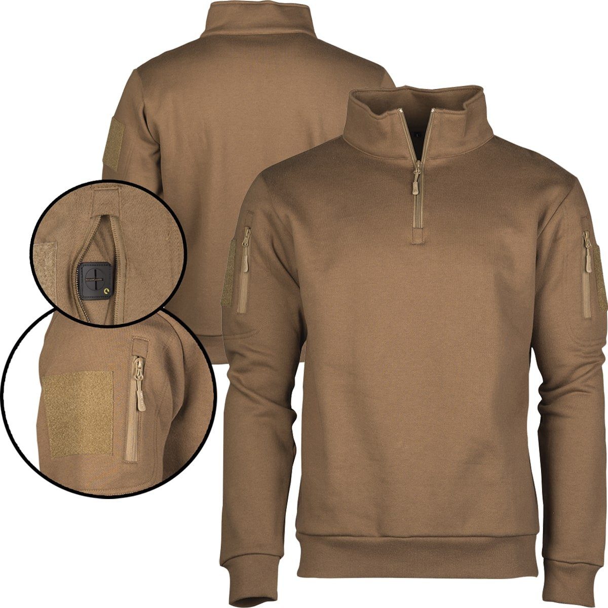 Strickpullover Militär Tactical Sweatshirt mit Zipper