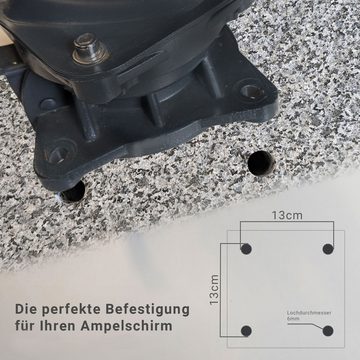 osoltus Betonschirmständer osoltus Granit Schirmständer 120 kg mit 4 Rollen zu Ampelschirm