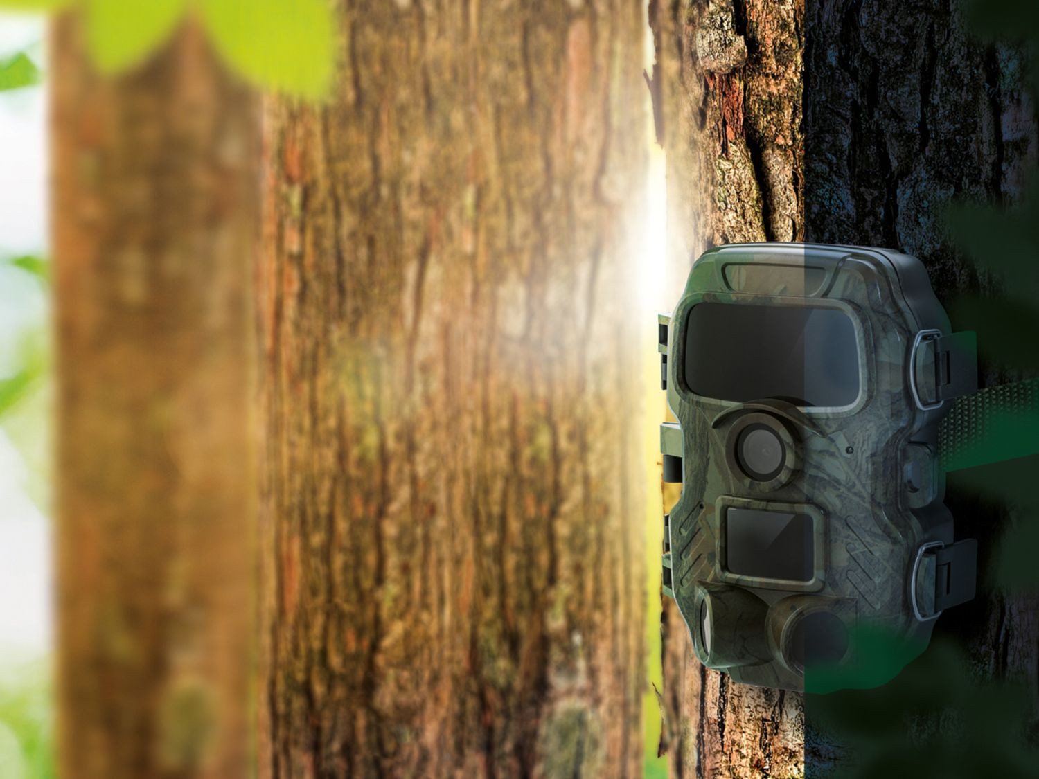 BRESSER Überwachungskamera Wild- Überwachungskamera Tag-& Nchtaufnahme Bewegungsmelder Camouflage (Outdoor, inkl. umfangreiches Zubehörpaket, 1-tlg., Wild-/Überwachungskamera, Automatische Tag-/Nachtaufnahmen mit Infrarot-Blitz)