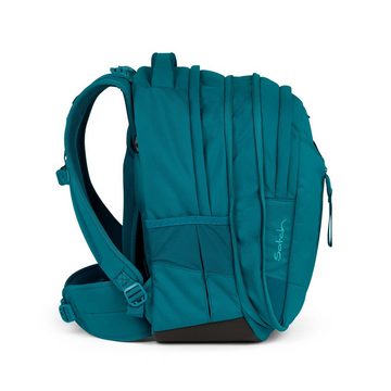 Satch Schulranzen Schulrucksack-Set MATCH Deep Petrol 3-teilig (3-teilig), Laptop-Fach, Your-Size-System, Schulranzen