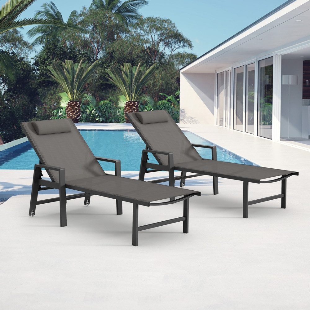 Mucola Gartenliege Sonnenliege Aluminium Liegestuhl Terrassenliege günstig online kaufen