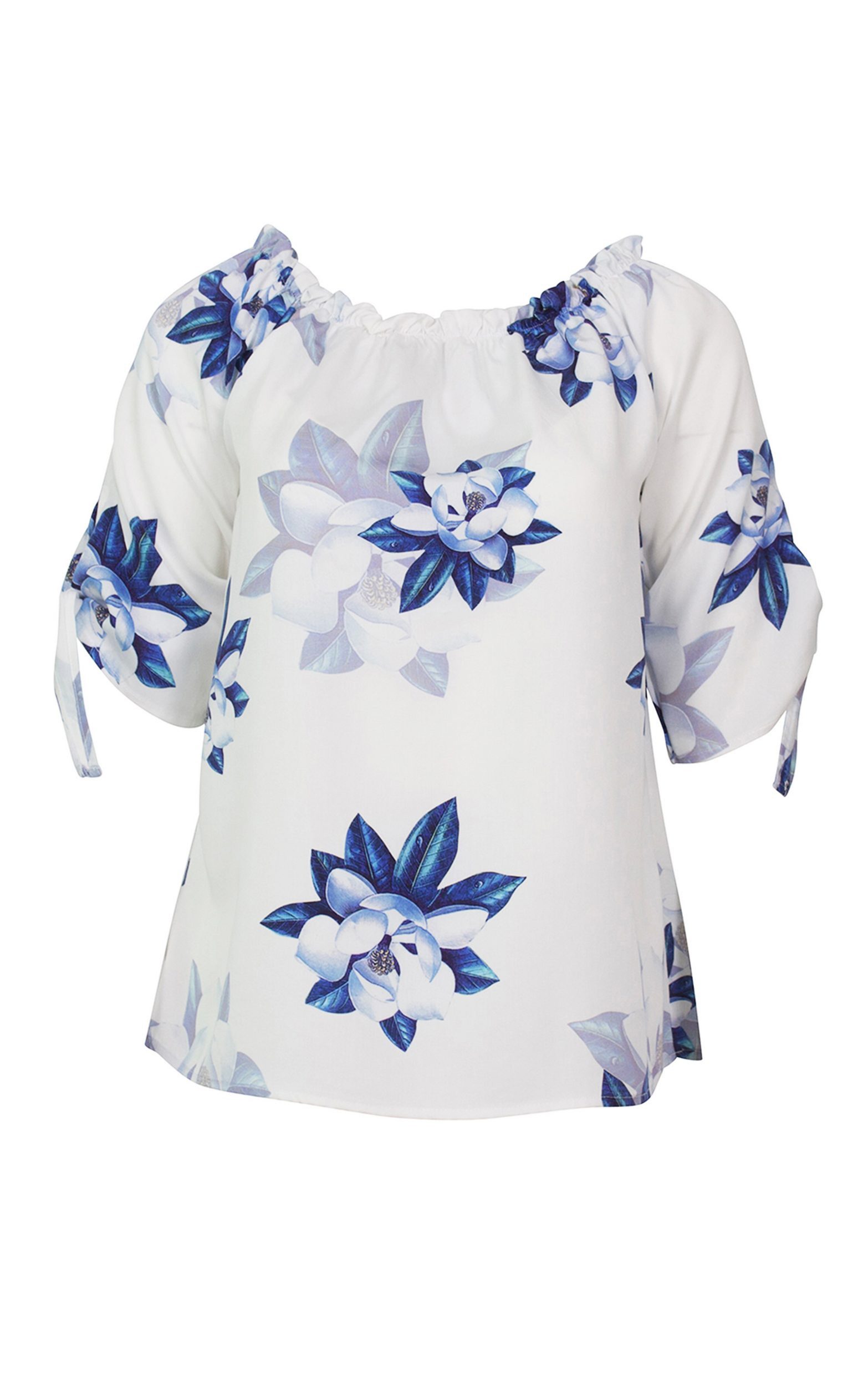 Passioni Carmenshirt Off Shoulder Halbarmbluse mit Blumen Schulterfrei günstig online kaufen