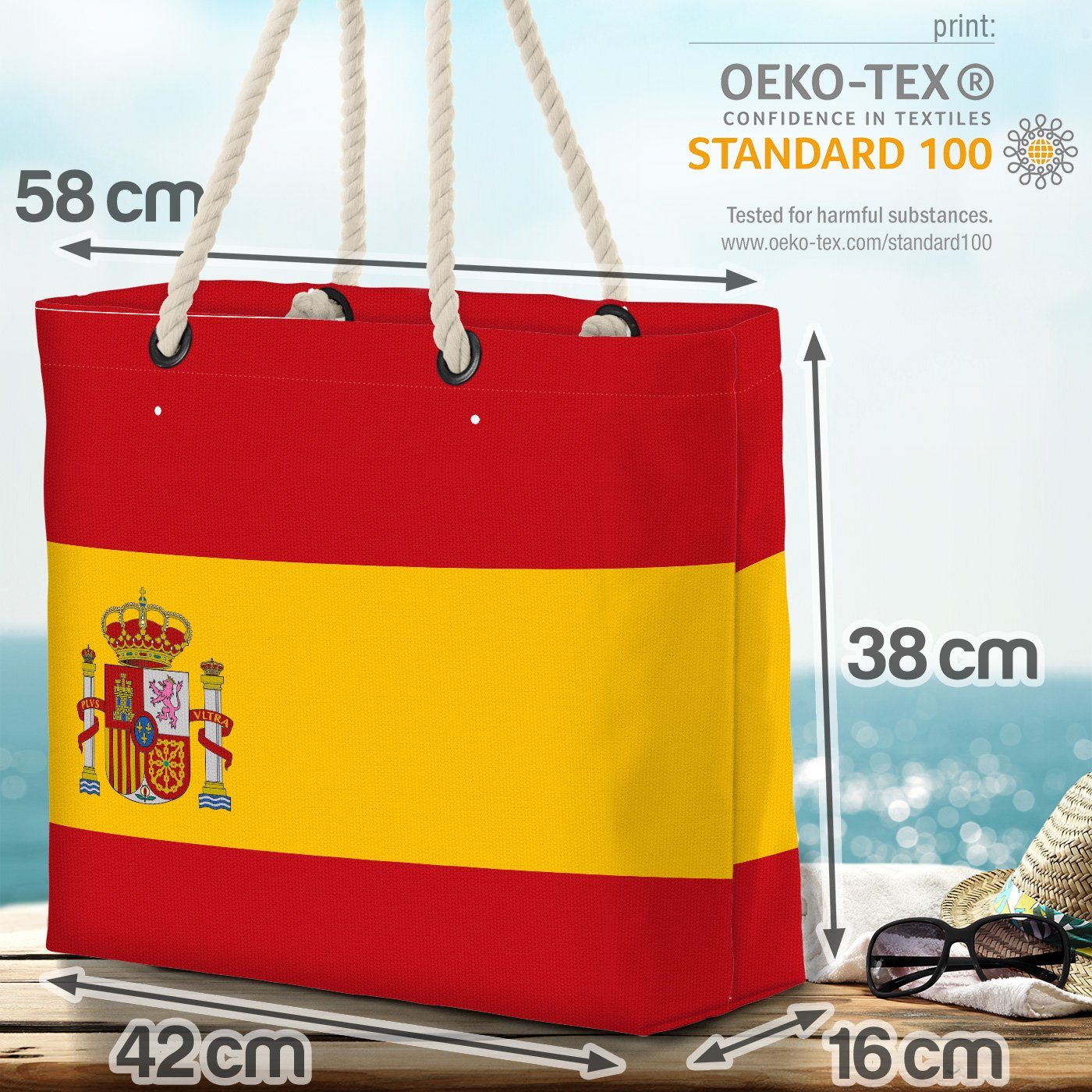 Spanien Fahne VOID EM Flagge Strandtasche Länderflagge (1-tlg),
