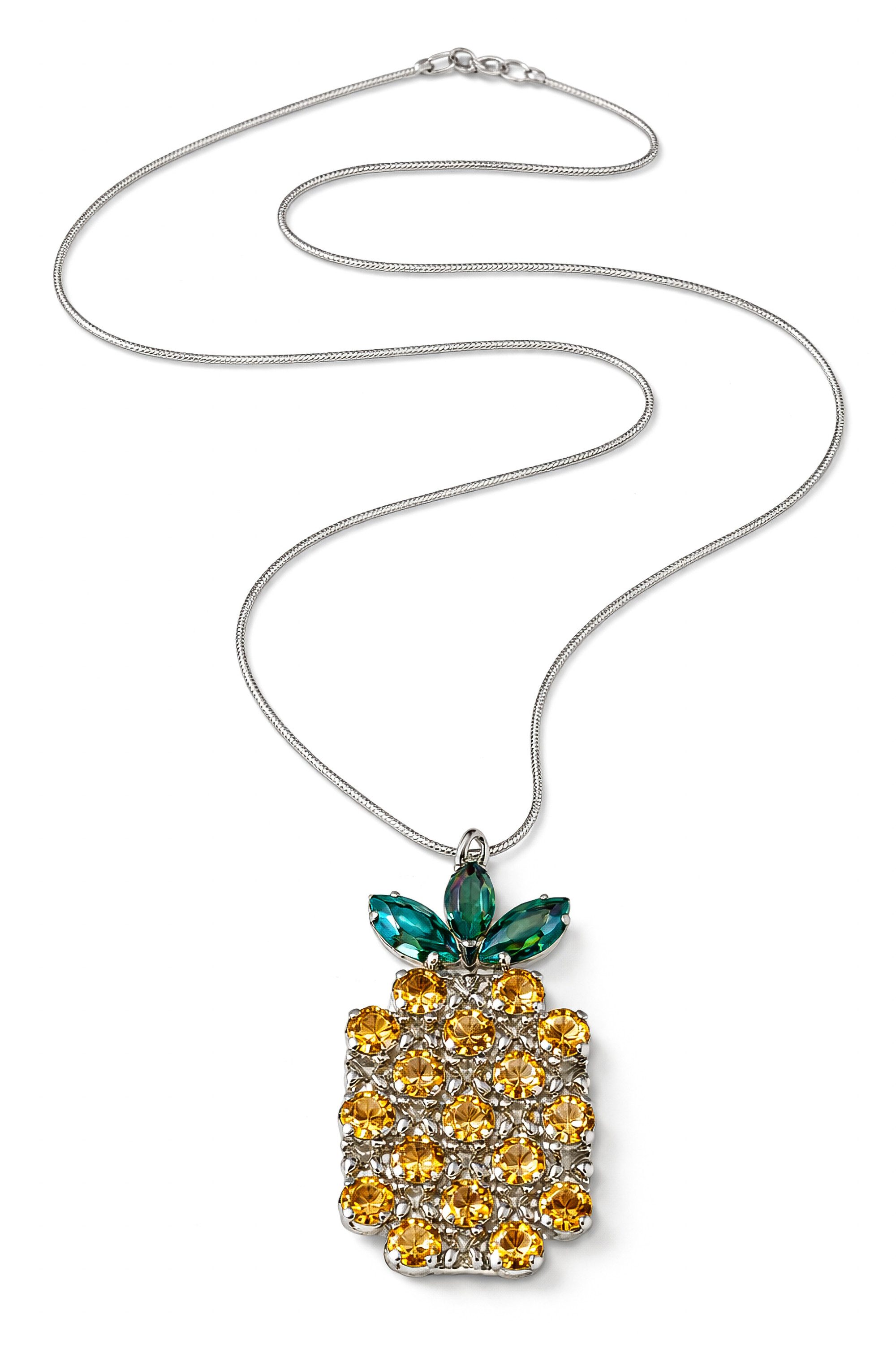 COLLEZIONE ALESSANDRO Lange Kette Ananas, mit großem Anhänger in Form einer Ananas