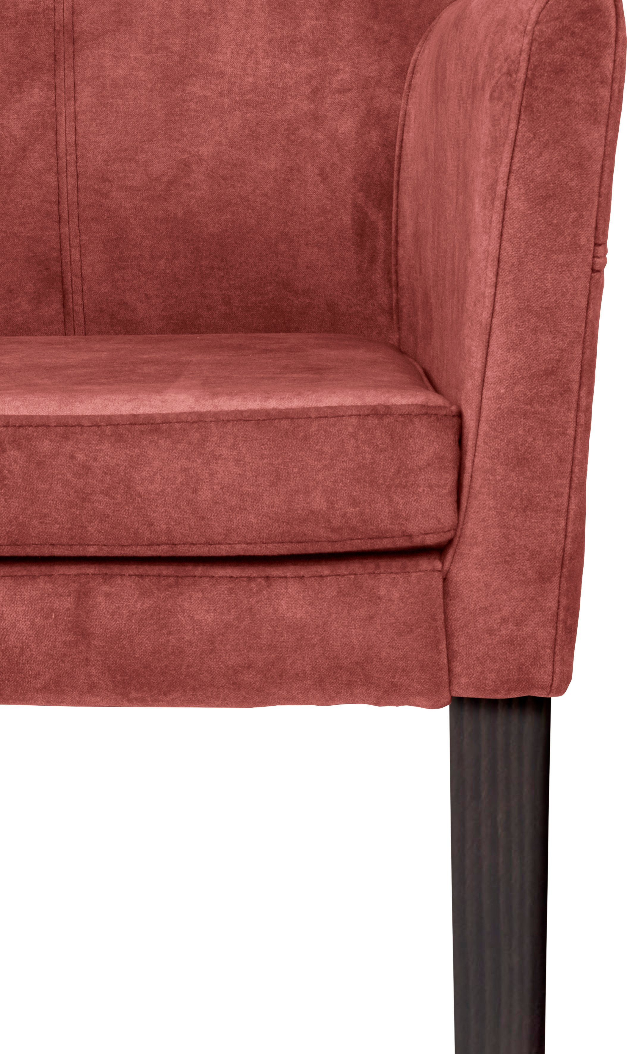 Home affaire Beine wengefarben Armlehnstuhl aus lackiert Buche, Aspen, massiver