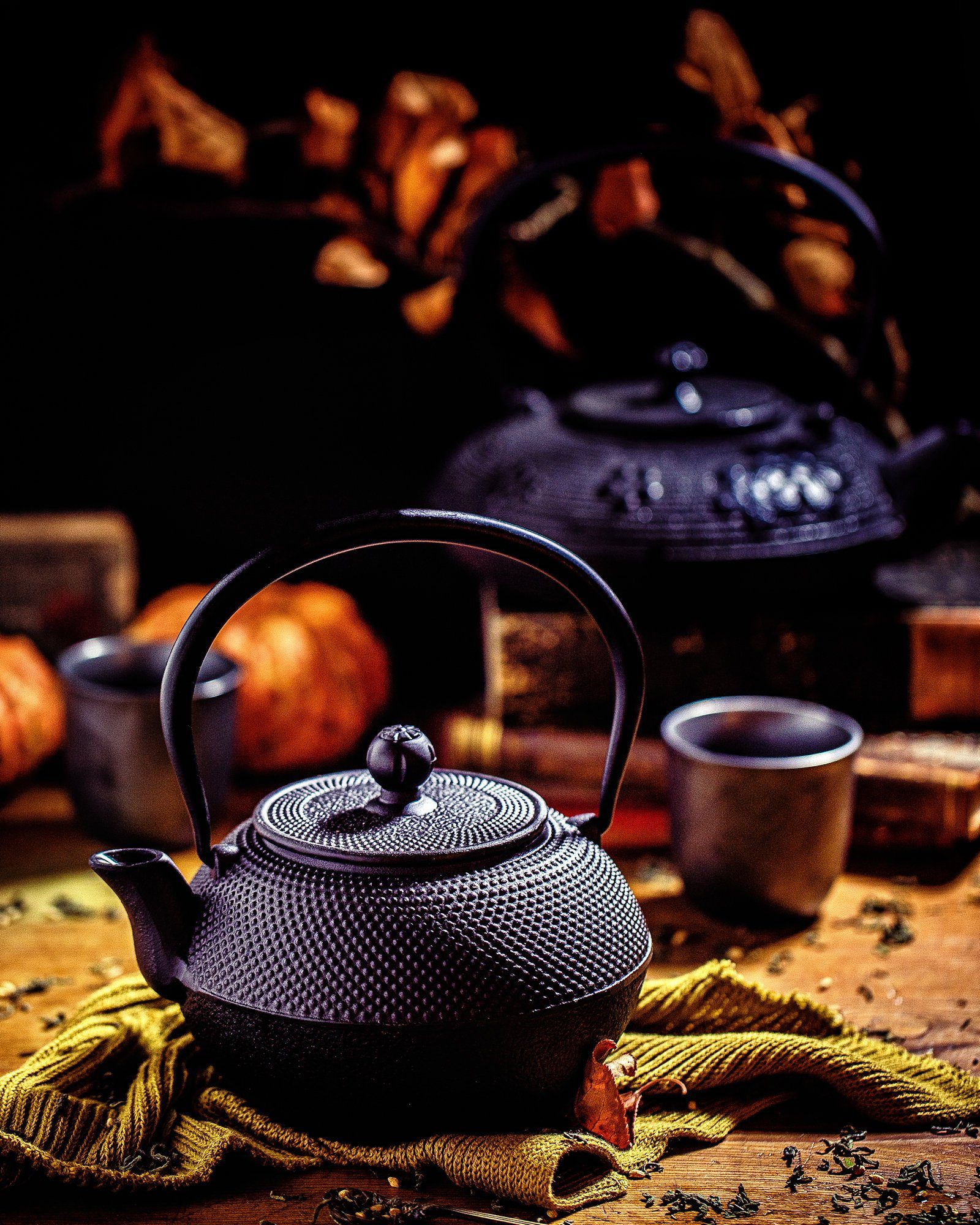 l Liter, BBQ-Toro Edelstahlsieb, Gusseisen Asiatische 1,2 Teekanne 1.20 Teekanne mit