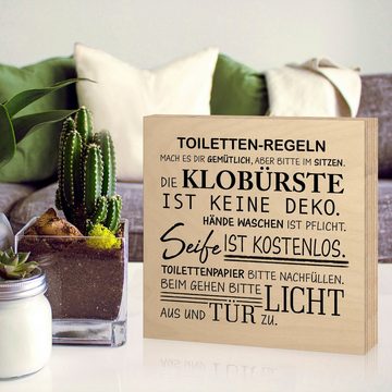 Artland Holzbild Toilettenregeln, Sprüche & Texte (1 St)