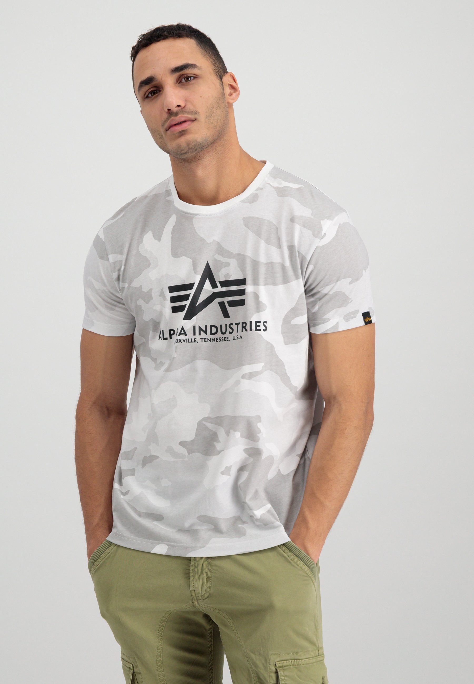 Alpha Industries Men Industries Basic T-Shirt Camo Alpha T-Shirt camo white - T-Shirts