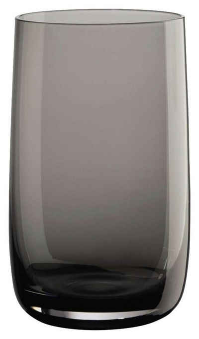 ASA SELECTION Longdrinkglas SARABI, Grau, Ø 8 cm, 400 ml, Glas, mundgeblasen