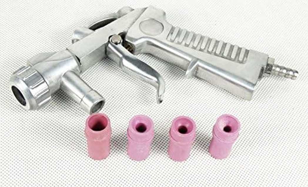 Falon-Tech Sandstrahlpistole Sandstrahlpistole Sandstrahler Sandstrahlgerät inkl.4 Keramik Düsen, 5-tlg.