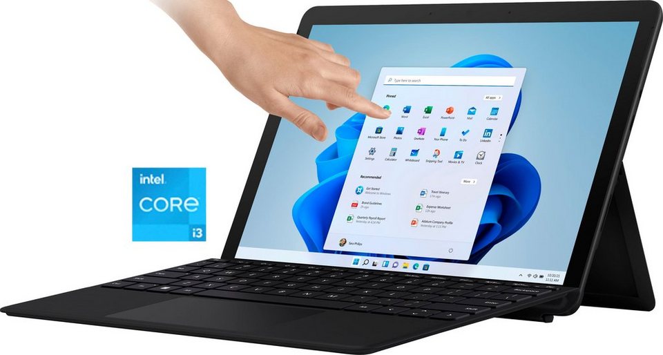 Microsoft Surface Go 3 Convertible Notebook (26,7 cm/10,5 Zoll, Intel Core  i3, UHD Graphics 615, 128 GB SSD), 26,7 cm (10,5