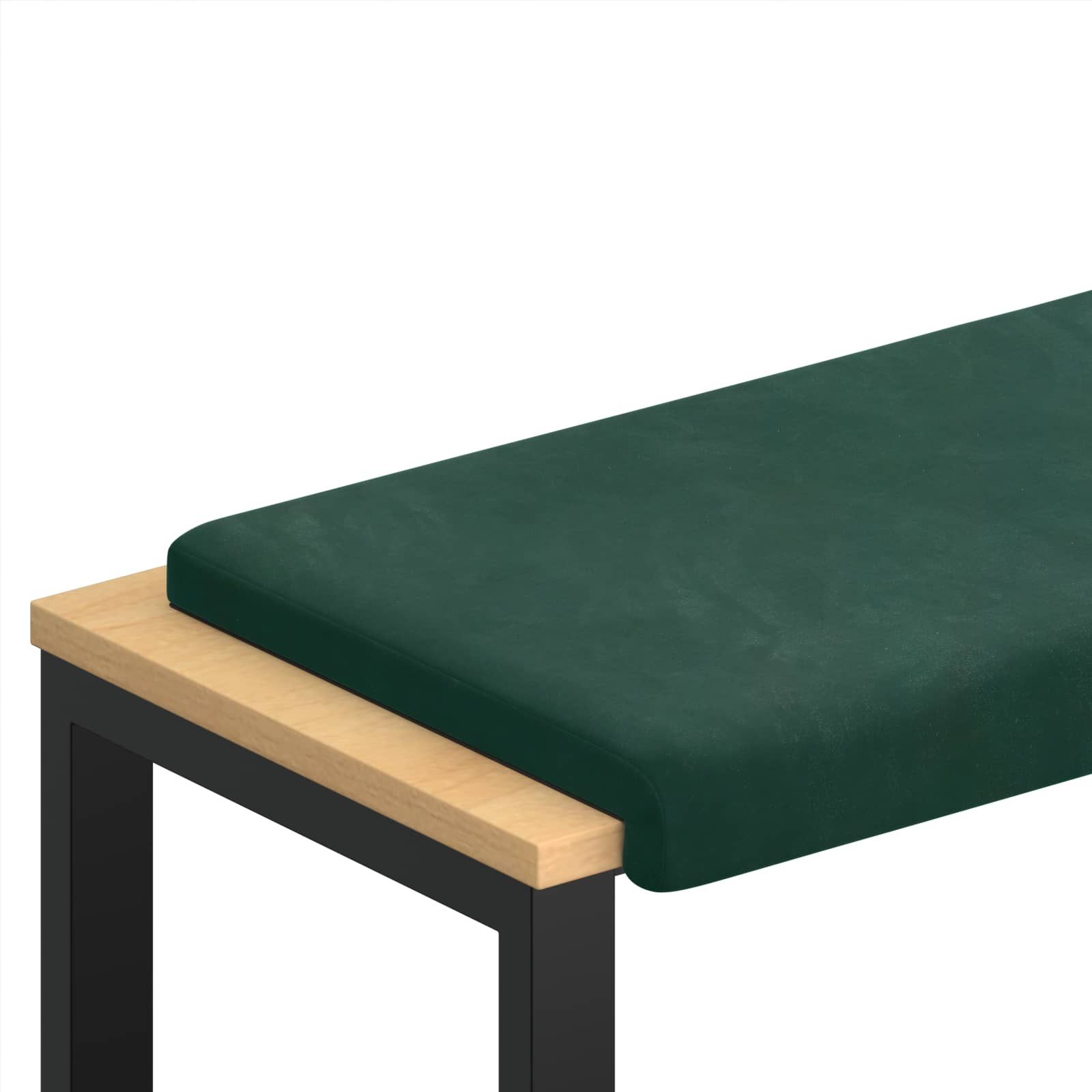 vidaXL Sitzauflage Bankkissen Samt Dunkelgrün Tiefe 35 cm, (1 St)