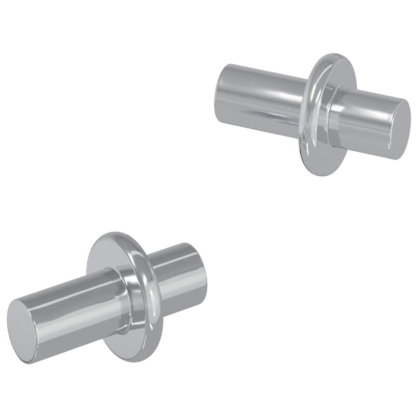 vidaXL Regaleinsatz, Regalstecker Uni 2 pcs Silber 8,6 x 8,6 x 14,6 mm Stahl
