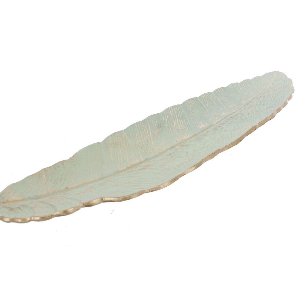 MICA Dekoteller Dekoschale - Blatt - ca. 65 x 15 x 2,5 cm