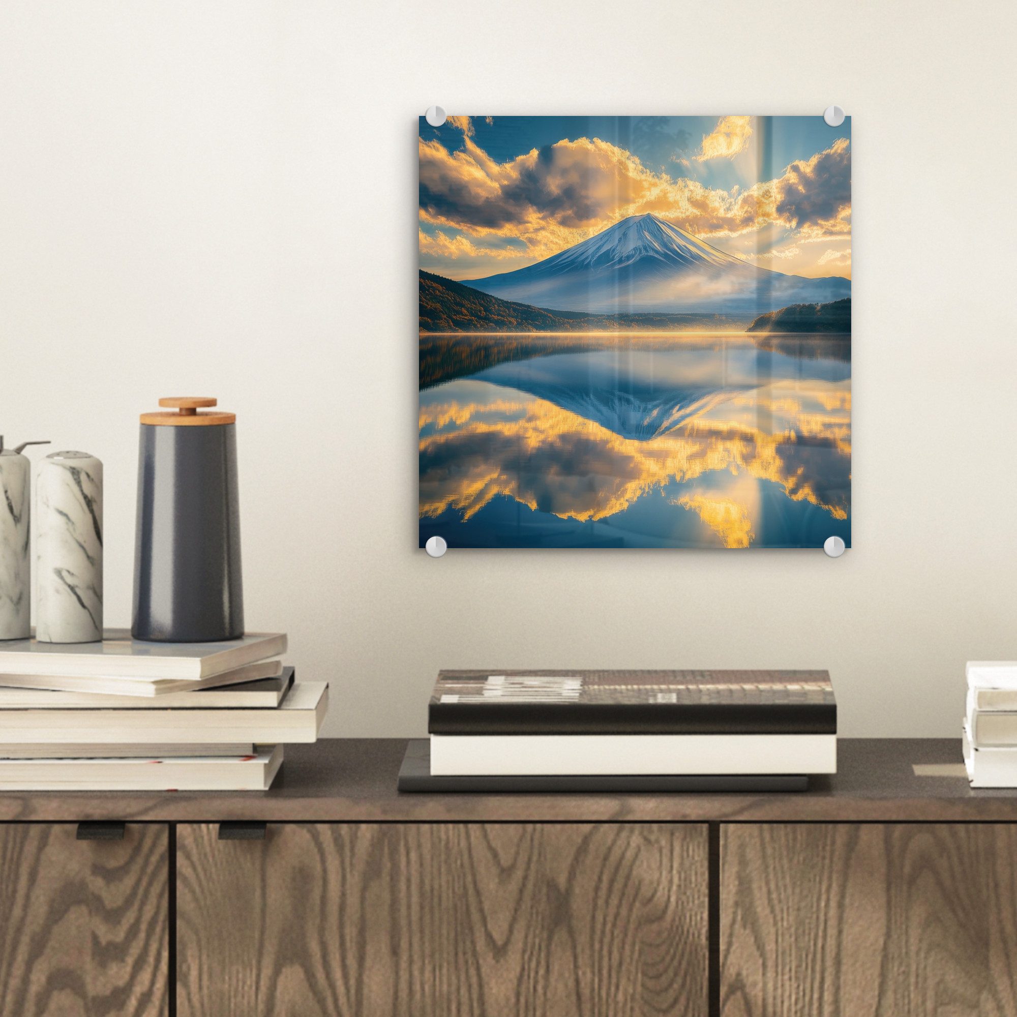 MuchoWow Acrylglasbild Berg - Fluss - günstig online kaufen