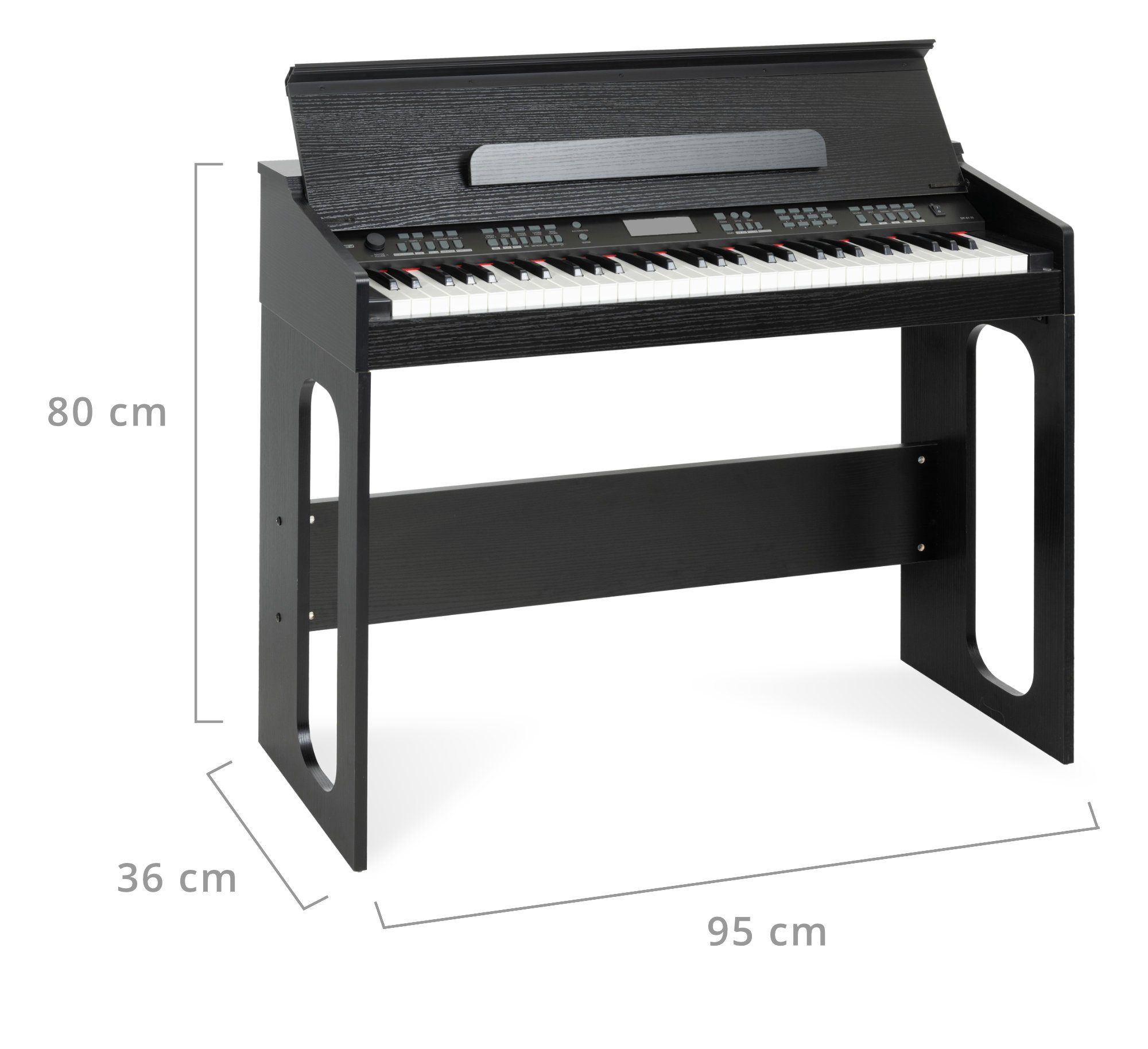 FunKey Digitalpiano DP-61 III 61 Tasten Keyboard im Digitalpiano-Design, 300 verschiedene Sounds und Rhythmen - Begleitautomatik