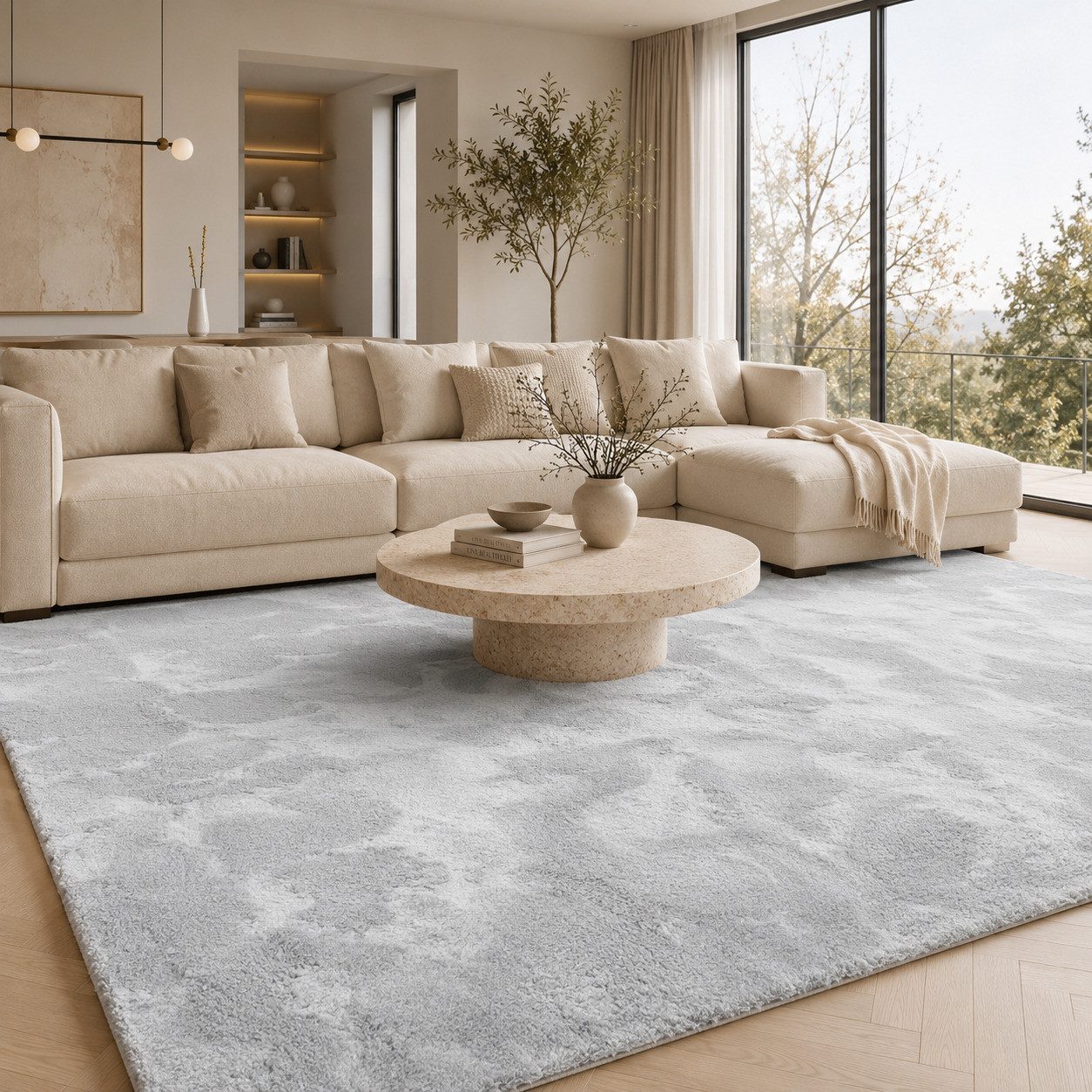Pergamon Fellteppich Fellteppich Super Soft Pearl, Rechteckig, Höhe: 19 mm