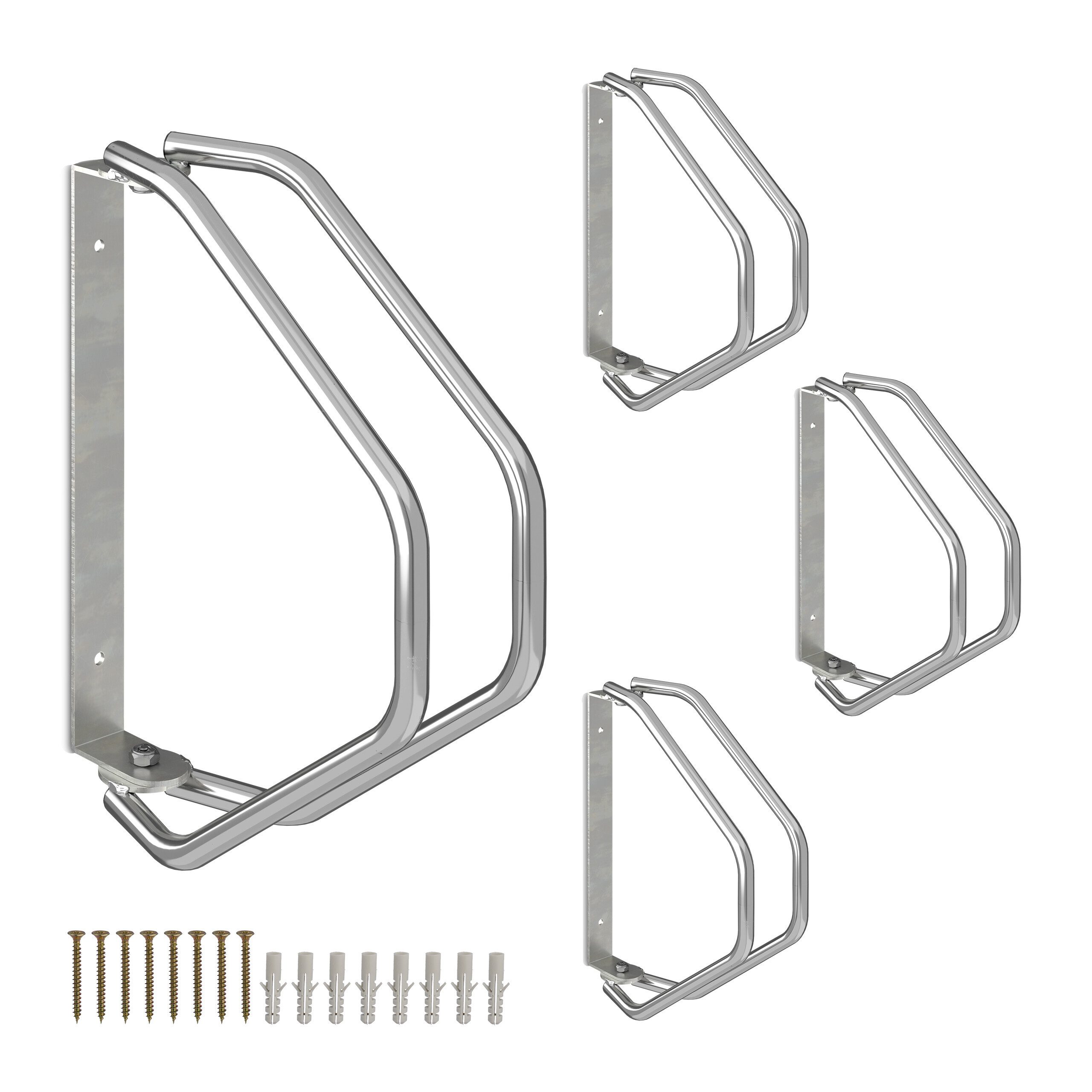 relaxdays Fahrradständer Schwenkbarer Fahrradständer Wand im Set (4-St), 4er Pack