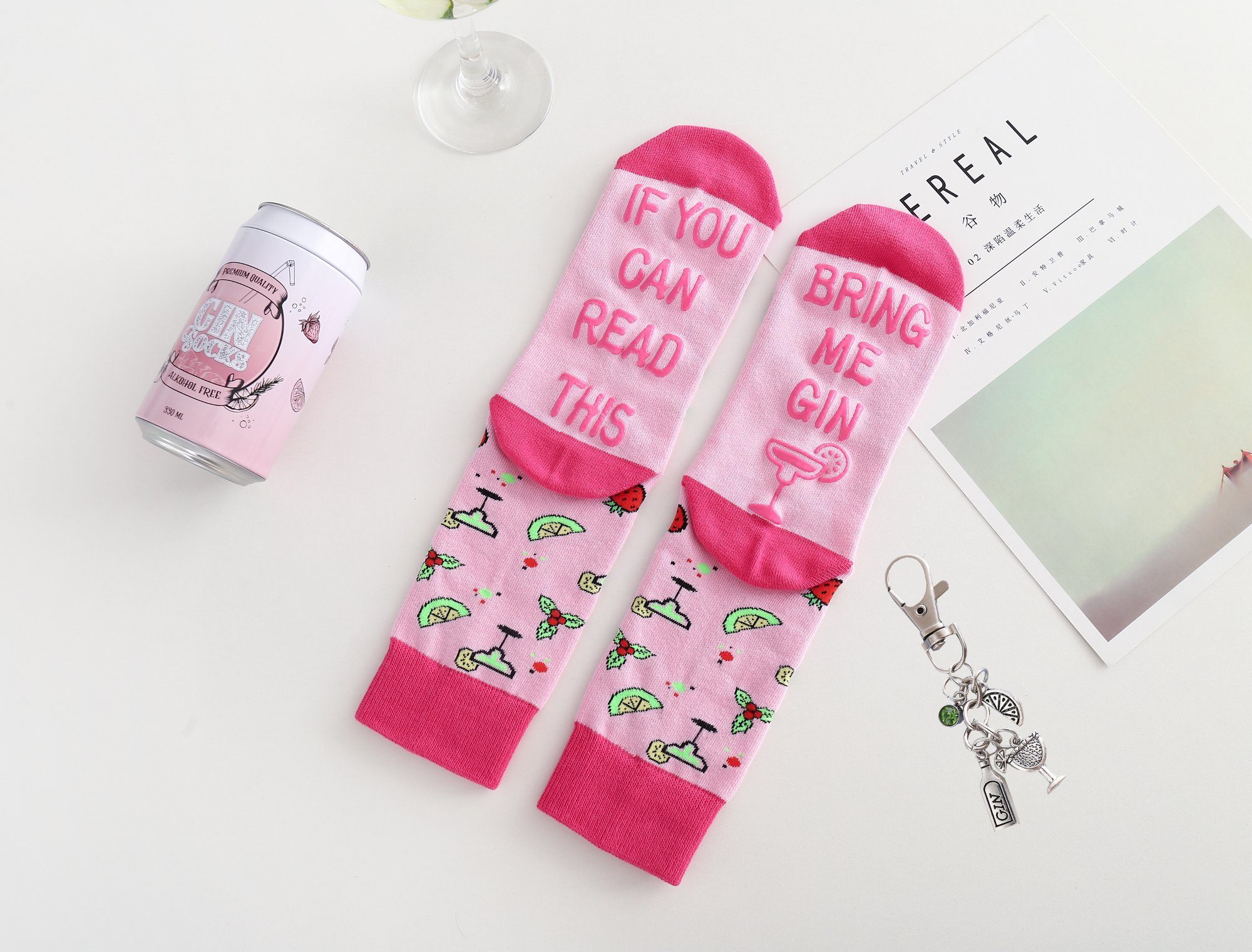 Lucadeau Freizeitsocken Geburtstagsgeschenkset für Frauen Freundin, Gin-Soc günstig online kaufen