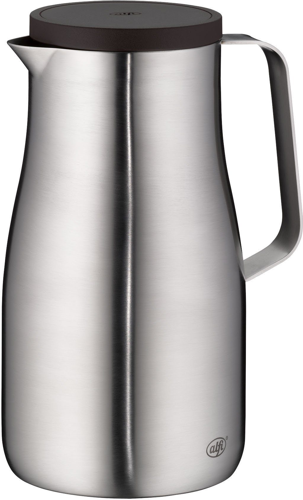 Alfi Isolierkanne STUDIO, aus doppelwandigem Edelstahl, spülmaschinenfest, 1 l, (1-St), 12h heiß & 24h kalt, ergonomischer Griff, große Öffnung