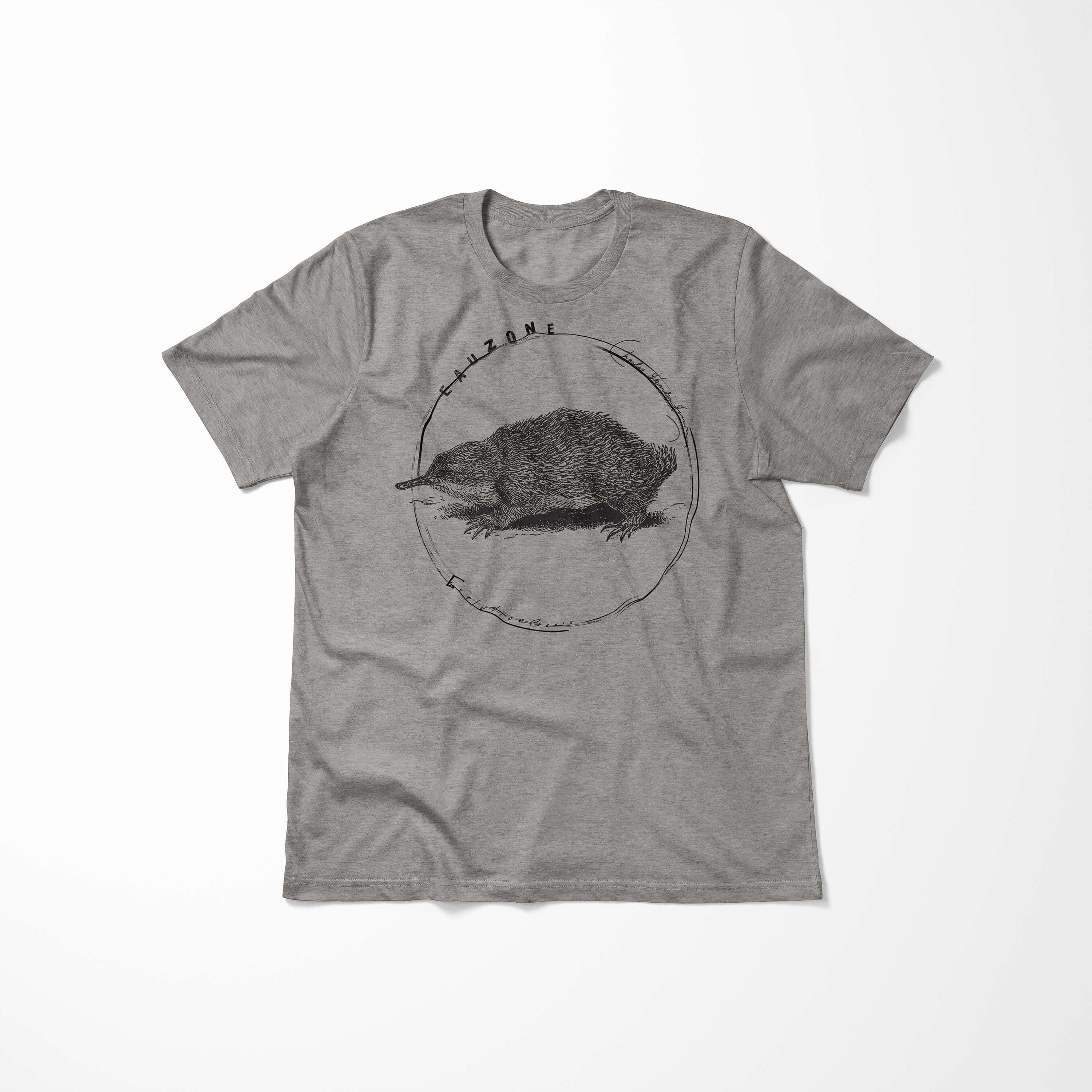 Sinus Art T-Shirt Evolution Herren Ameisenigel Ash T-Shirt