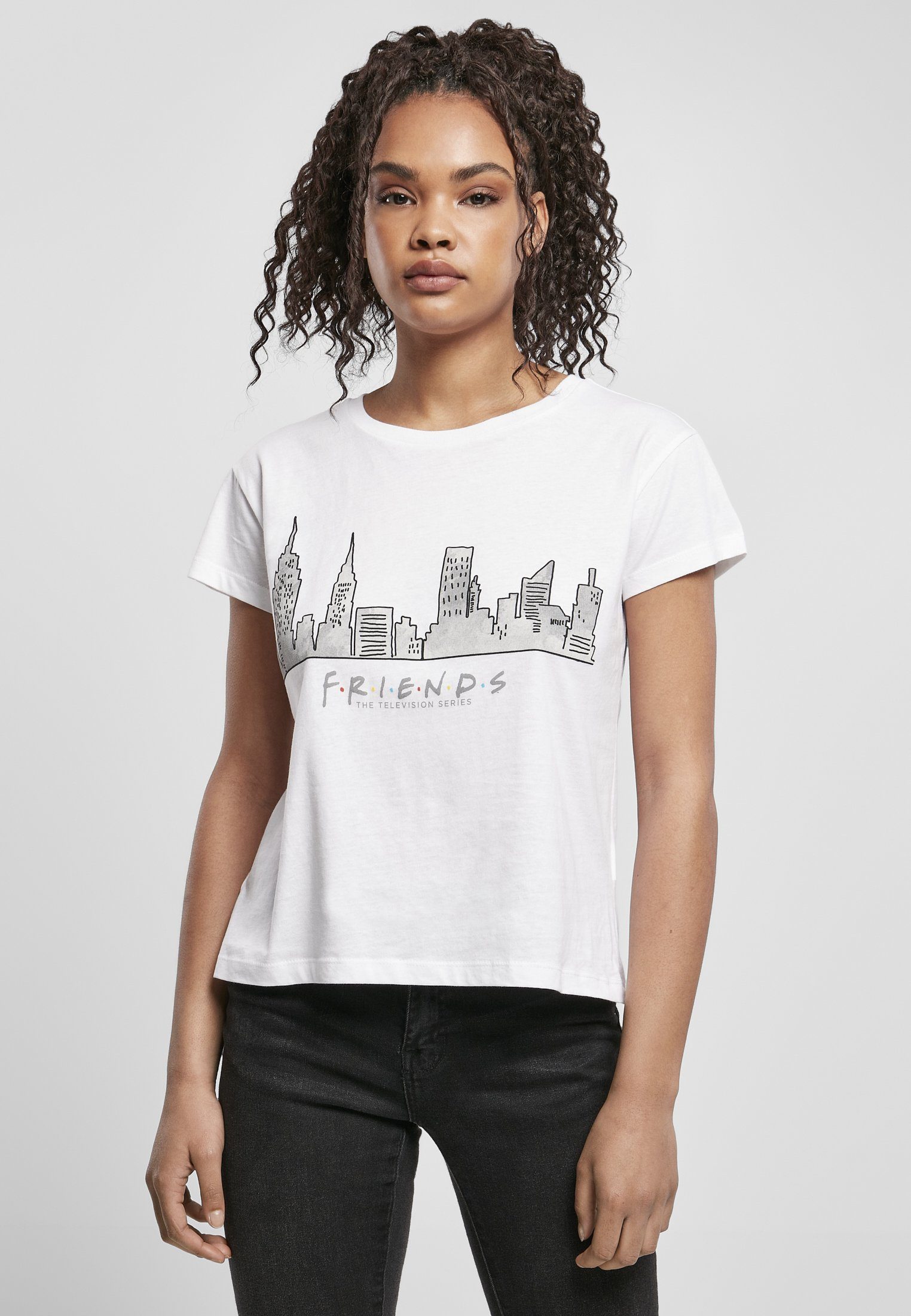 Merchcode Kurzarmshirt Damen Ladies Friends Skyline Box Tee (1-tlg), Merchcode  Ladies