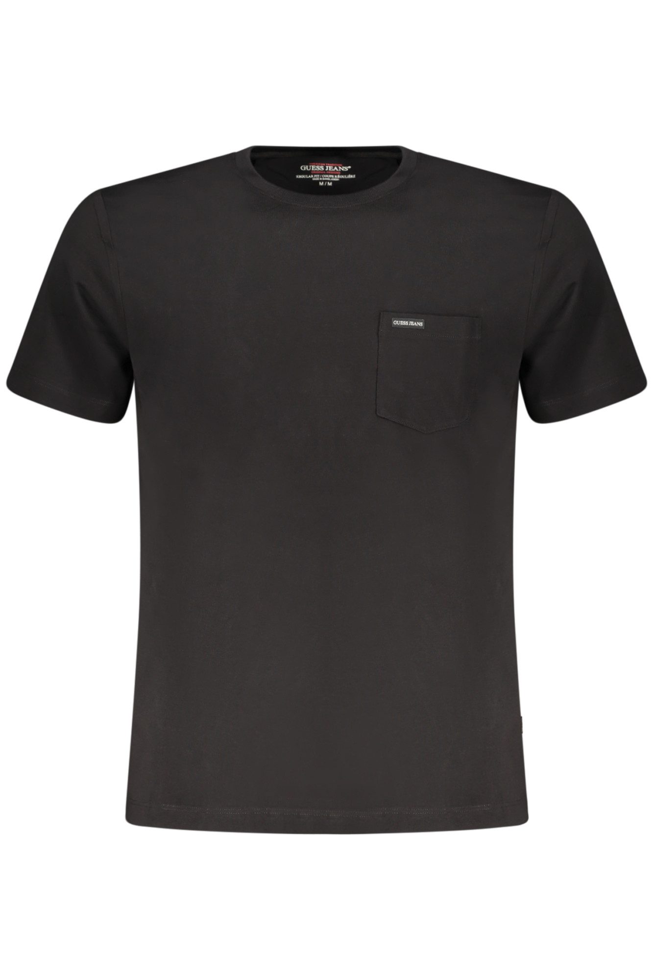 GUESS JEANS T-Shirt Schwarzes Herren Kurzarmshirt aus Bio-Baumwolle mit