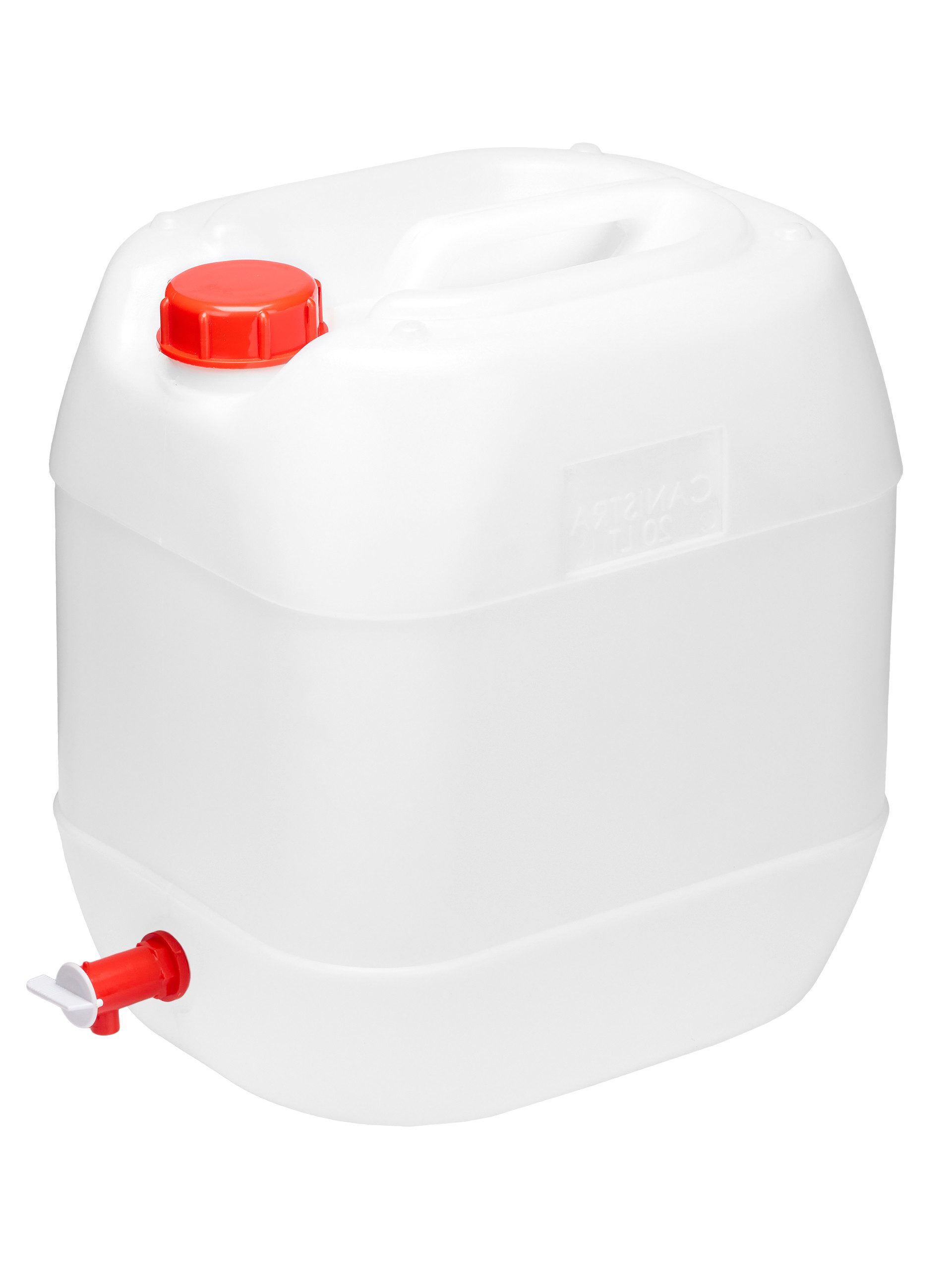 Garronda Kanister 20L Wasserkanister mit Hahn BPA-frei Wassertank Kanister Weiß GD-0083 (1 St), für Lebensmittel und Chemikalien