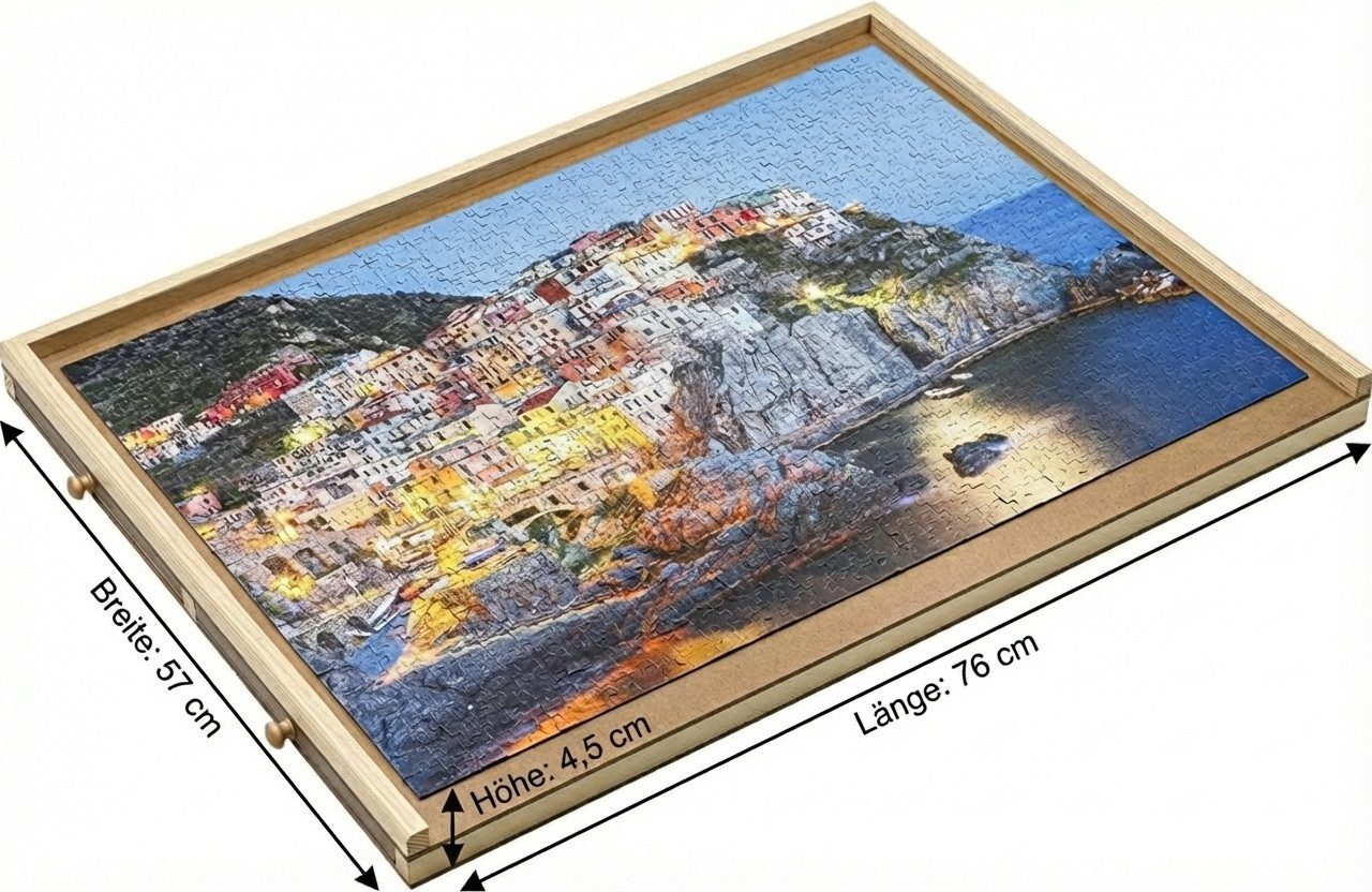 Bambelaa! Puzzlematte Puzzletisch 1000 Teile Holz mit 4 Schubladen Puzzlebr günstig online kaufen