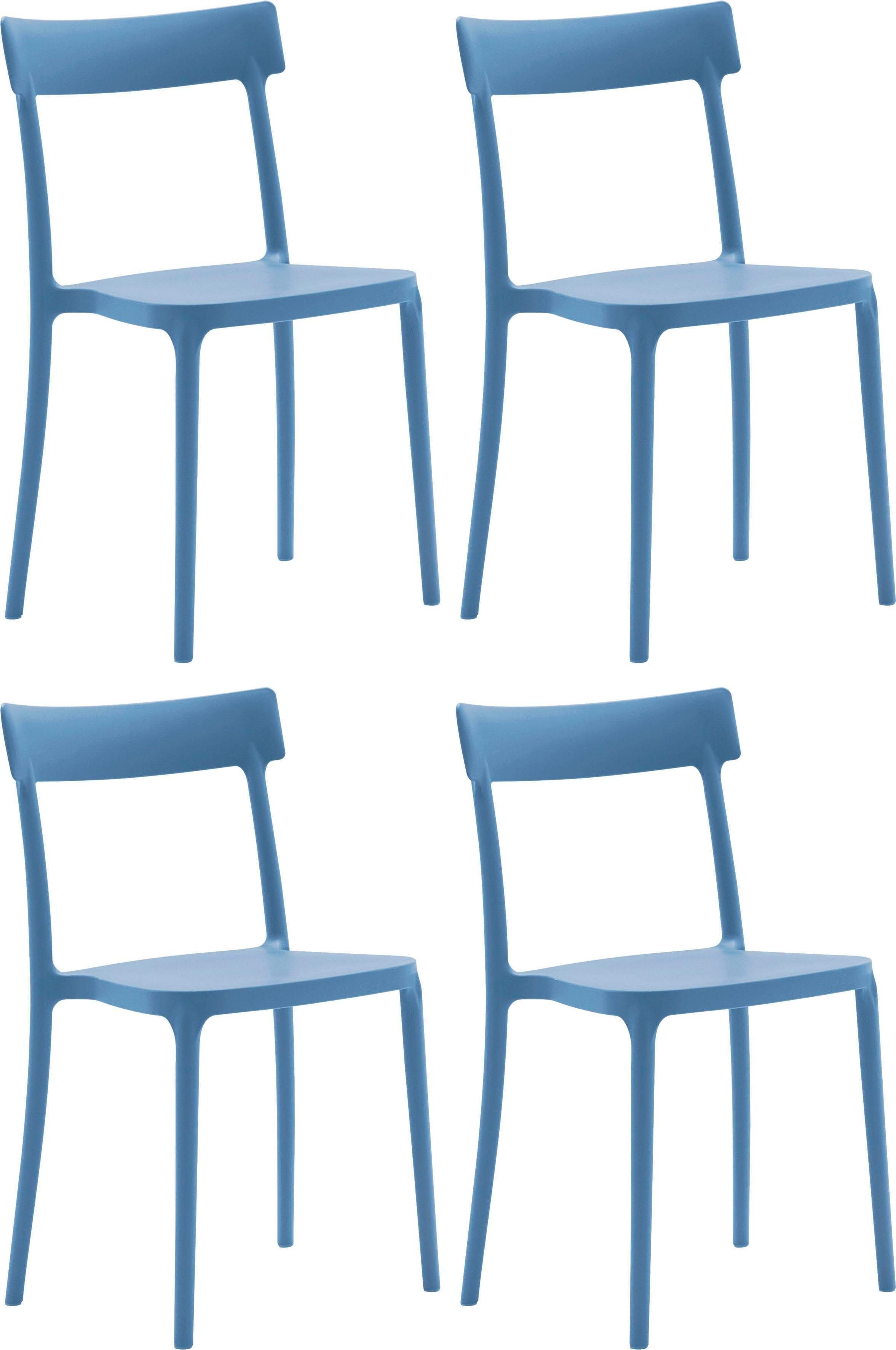connubia 4-Fußstuhl ARGO CB/1523 (Set, 4 St), mit widerstandsfähigen, austauschbaren Fußkappen sky blue matt 100 | 4-Fuß-Stühle