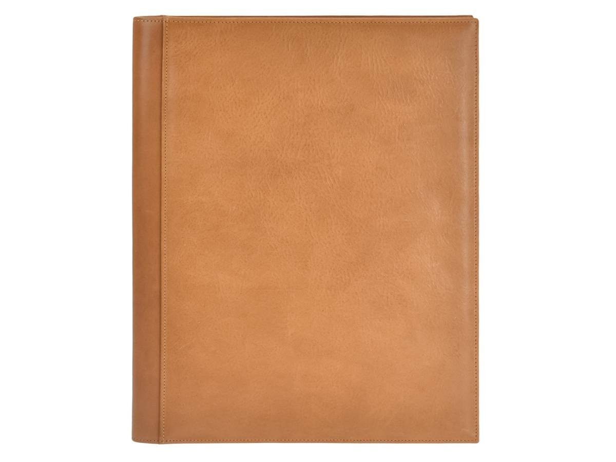 x Mappe, Schreibmappe Format, Sonnenleder Tolstoi, x naturbraun Leder, 2,5 32,5 A4 26,5 cm