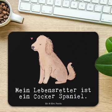 Mr. & Mrs. Panda Mauspad Cocker Spaniel Lebensretter - Schwarz - Geschenk, Hund, Einzigartiges (1-St), Made in Germany