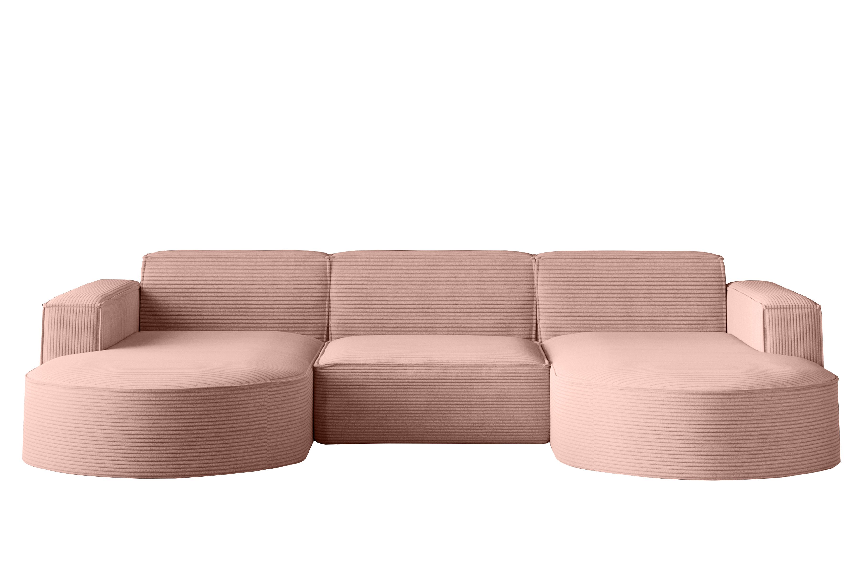Kaiser Möbel Ecksofa Sofa U form, Couch MODENA U STUDIO stoff Verita, Poso, Quelle