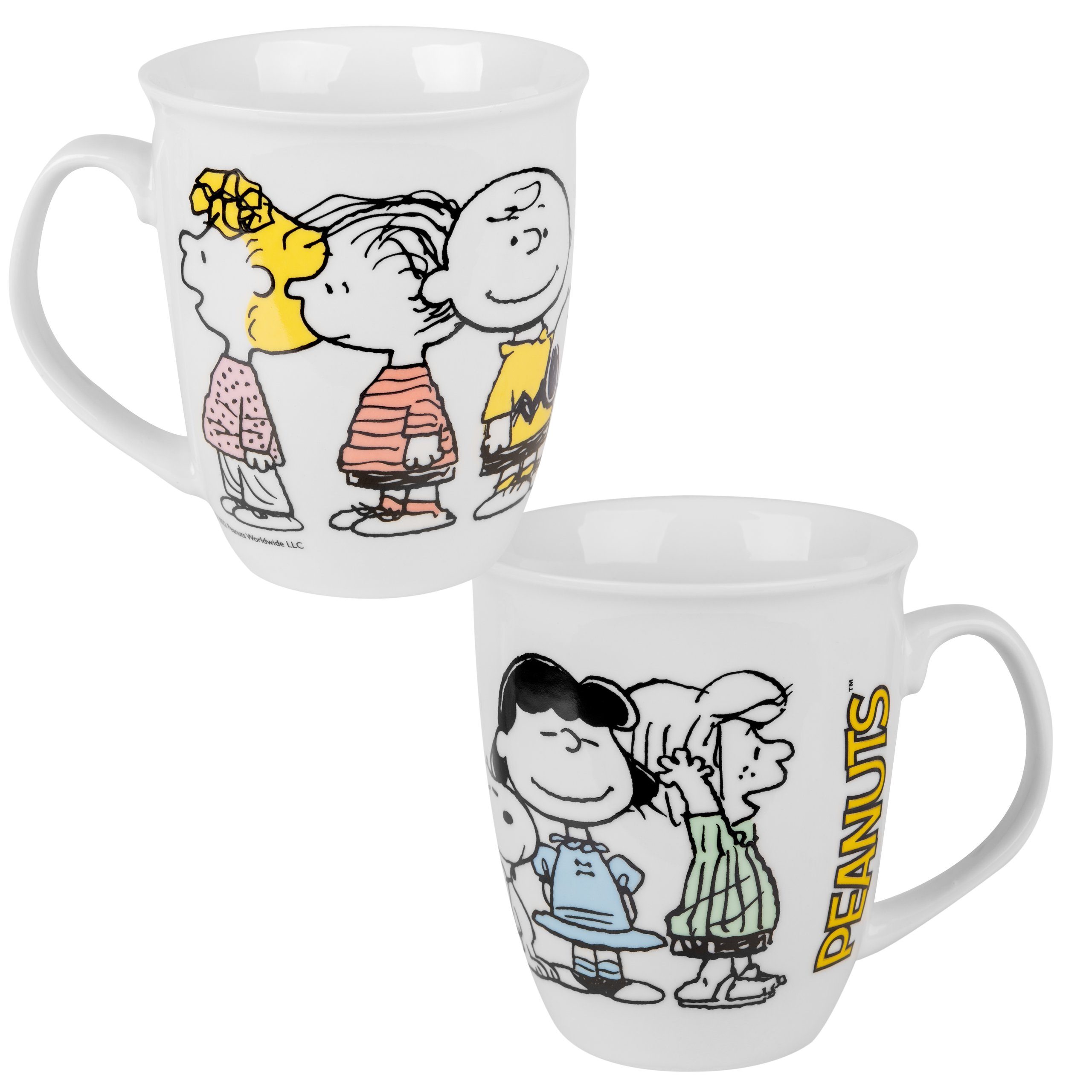 United Labels® Tasse The Peanuts Family Tasse - Snoopy Weiß aus Keramik 280 ml, Keramik | Tassen