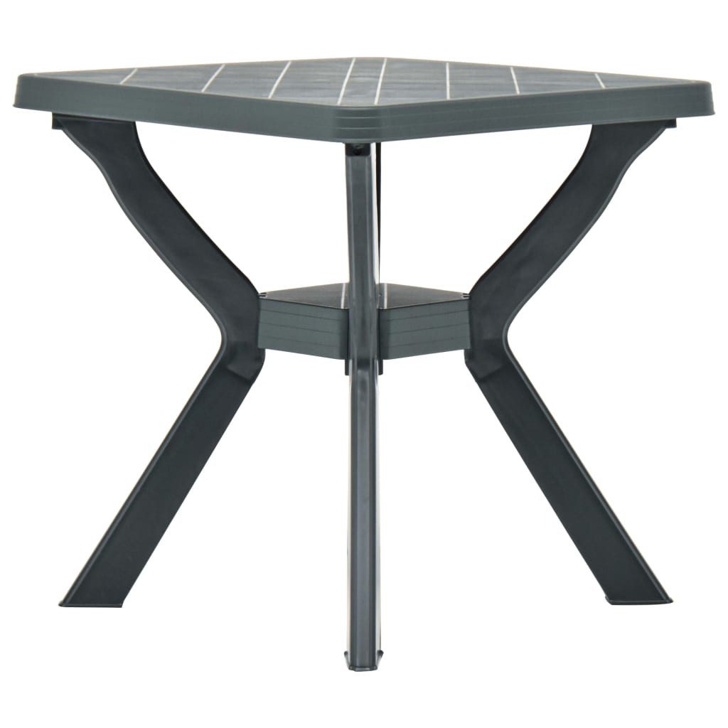 vidaXL Gartentisch Bistrotisch Grün 70x70x72 cm Kunststoff (1-St)