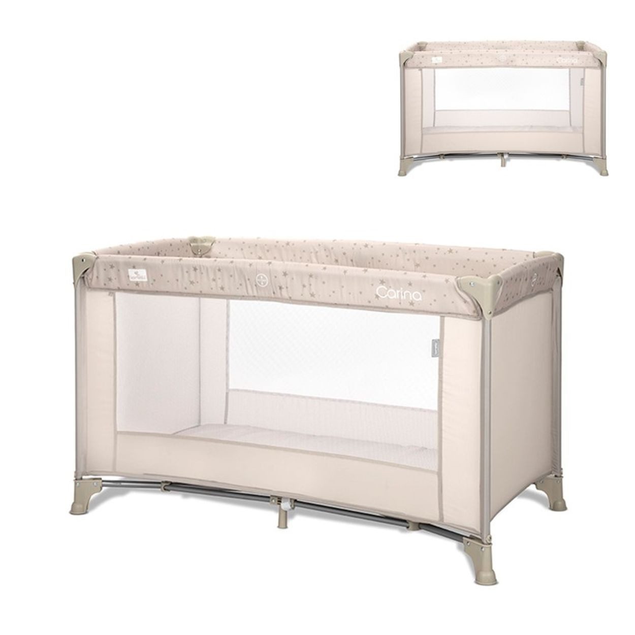 LORELLI Baby-Reisebett Carina, ab Geburt, Laufstall, Faltmatratze, Seiteneingang, Tragetasche