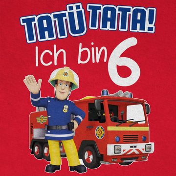 Shirtracer T-Shirt Tatü Tata! Ich bin 6 - blau Feuerwehrmann Sam Jungen