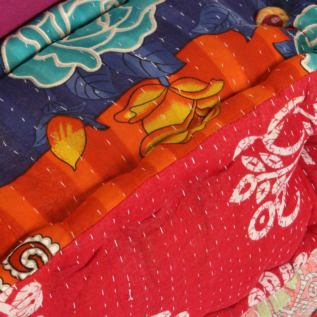 vidaXL Sofa NA 3-Sitzer Modularer Pouf Patchwork Stoff