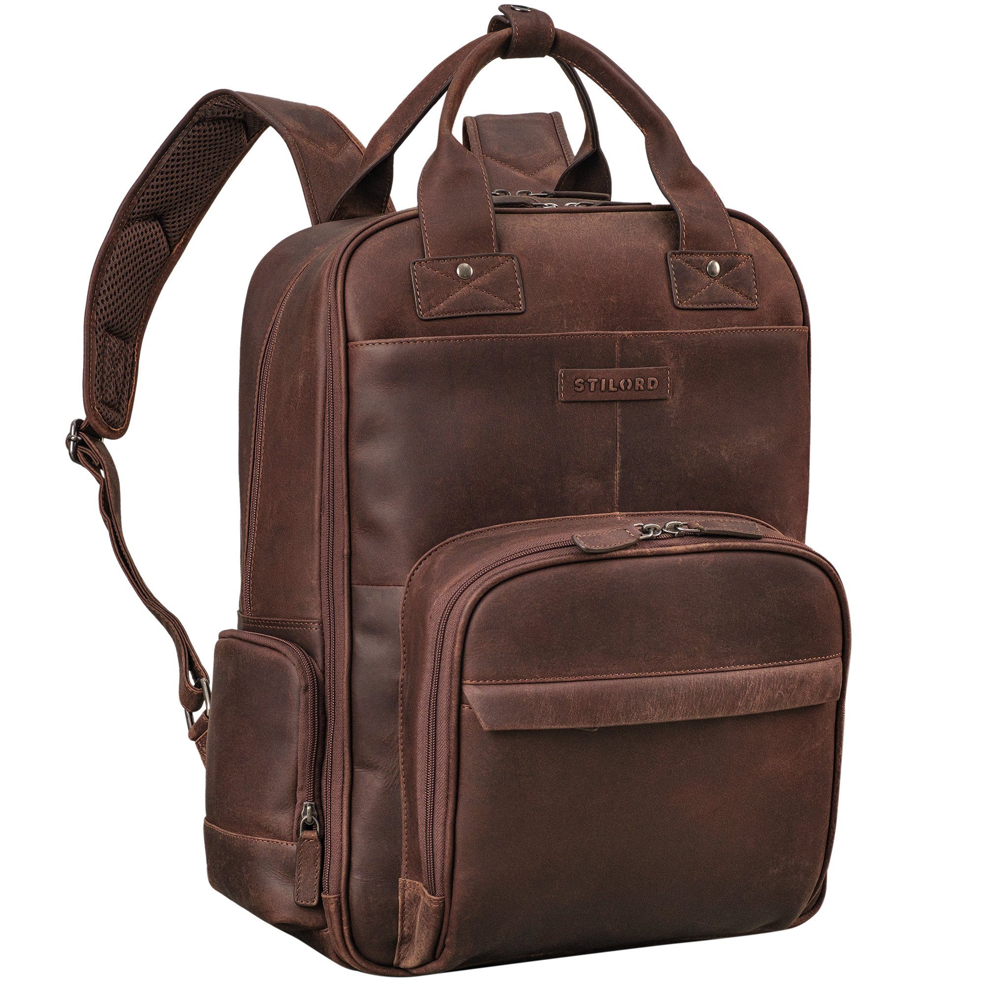 Notebookrucksack "Kasimir" Vintage Leder Wickelrucksack