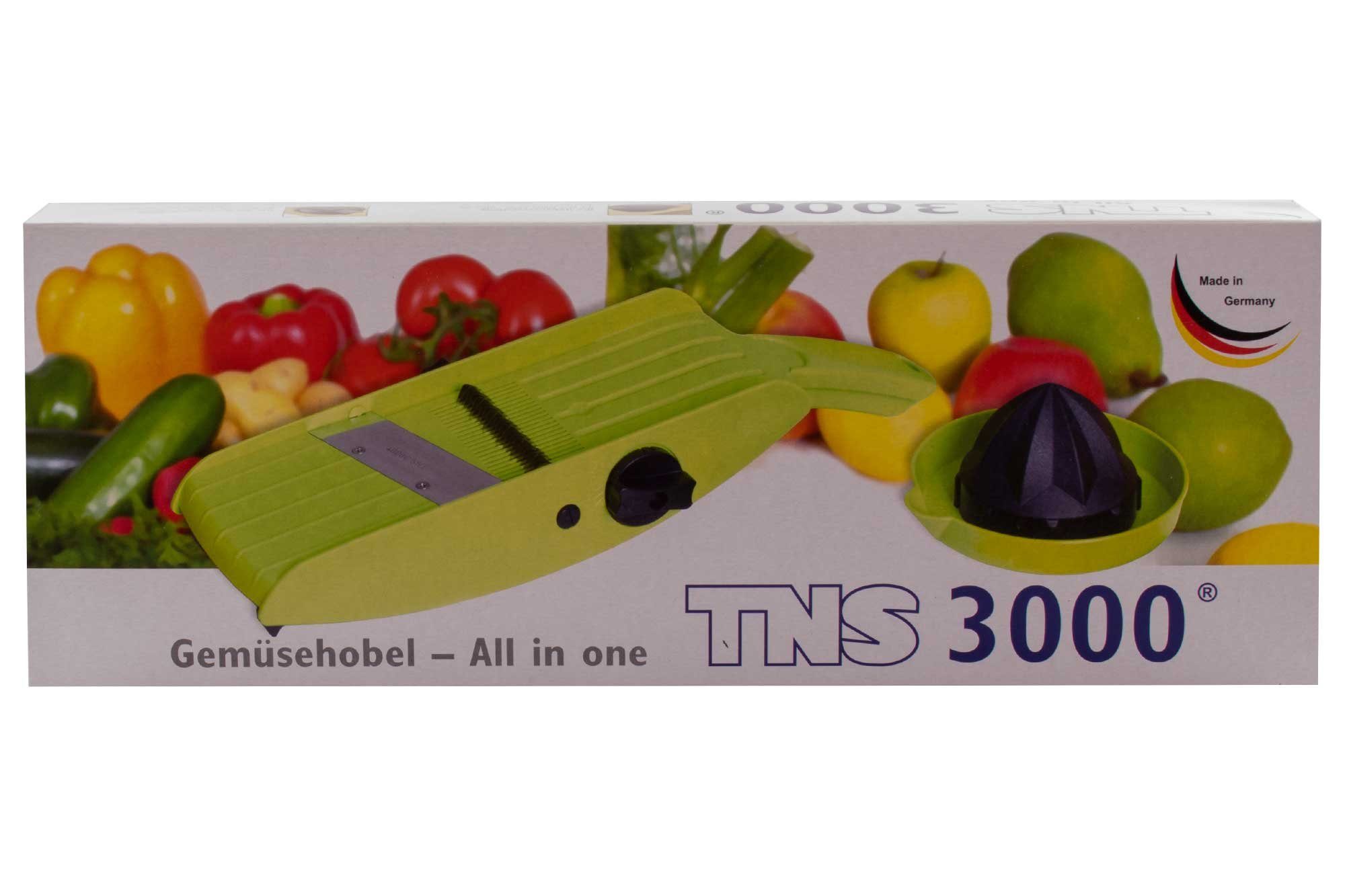 Gemüsehobel TNS 3000 All in ONE Gemüsehobel kivi, Kunststoff, (mit Restehalter, 2-St), 32 Einstellmöglichkeiten
