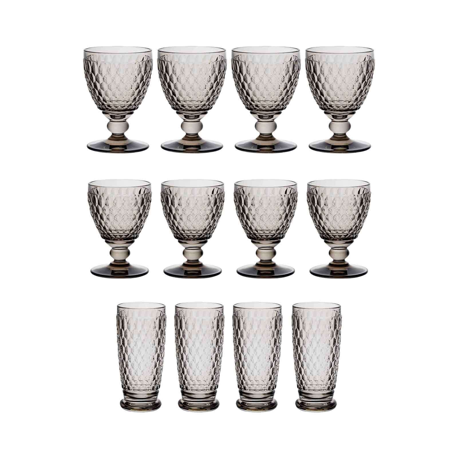 Villeroy & Boch Gläser-Set Boston Coloured Wein- & Longdrinkgläser 12er Set, Glas