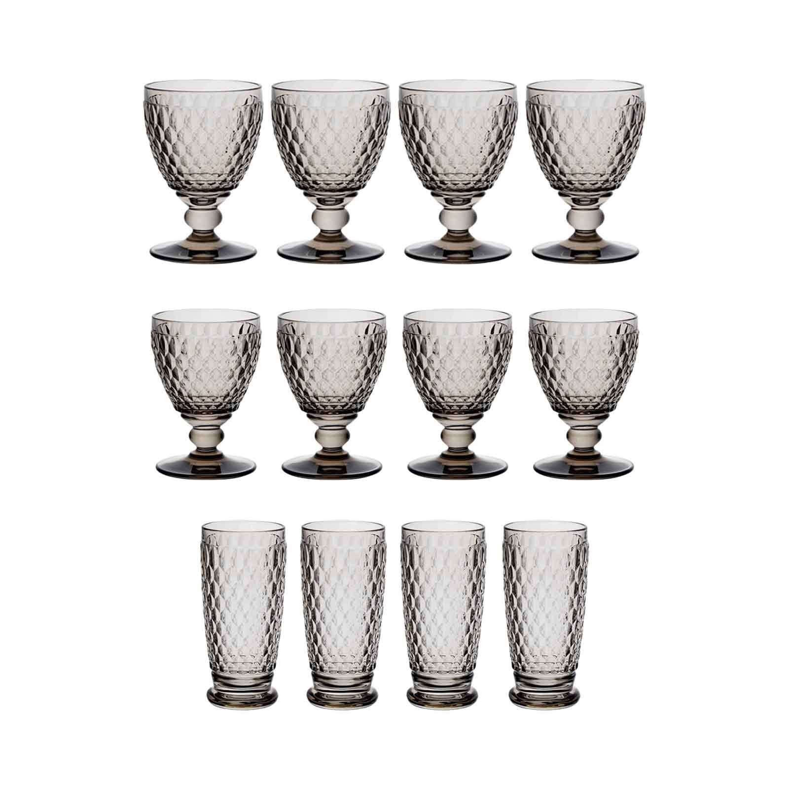 Villeroy & Boch Glas Boston Coloured Wein- und Longdrinkgläser 12er Set, Glas