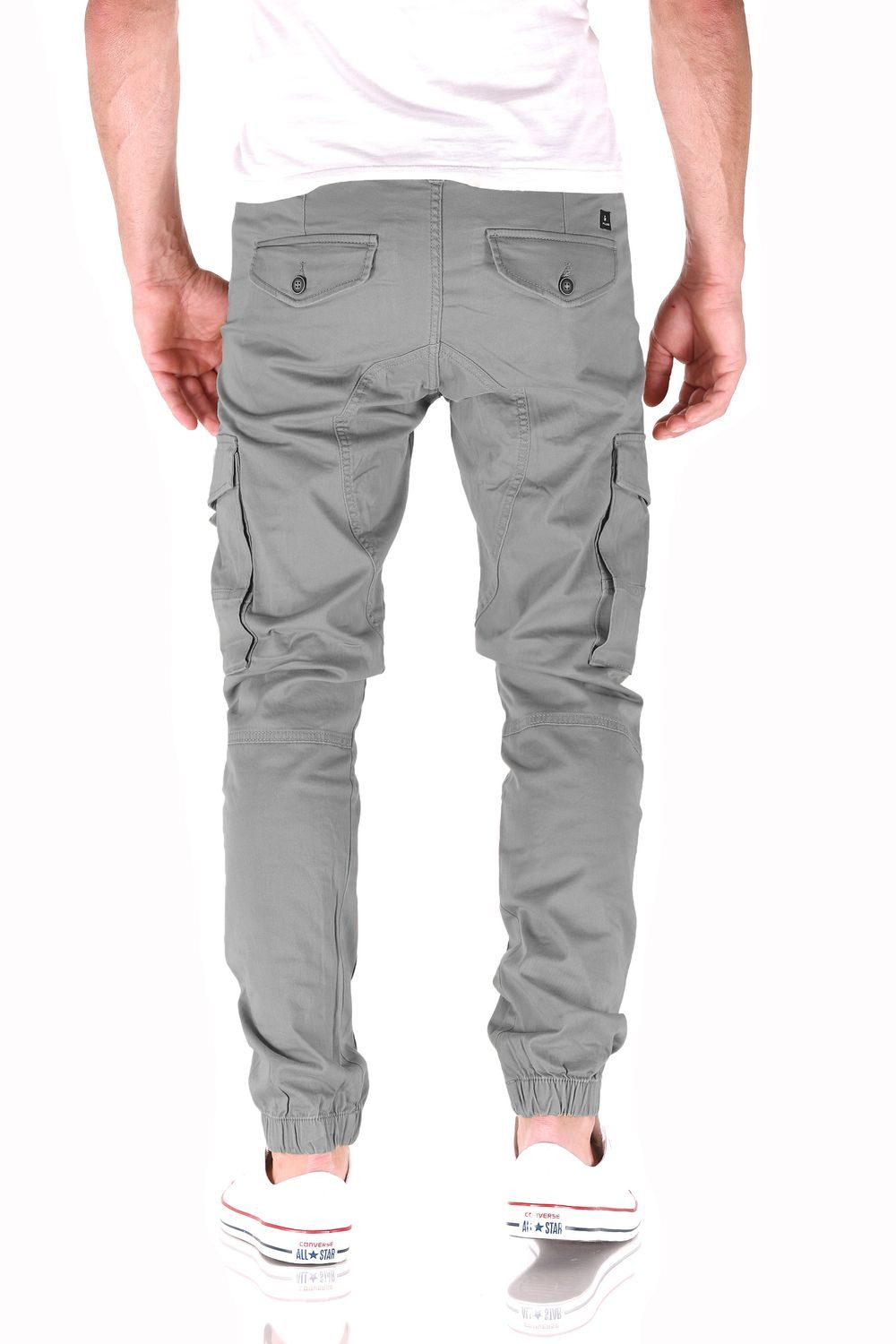 Jack & Jones Cargojeans Jack & Jones Paul Flake Tapered Slim Cargo Herren Jeans Hose – Bild 3 von 3