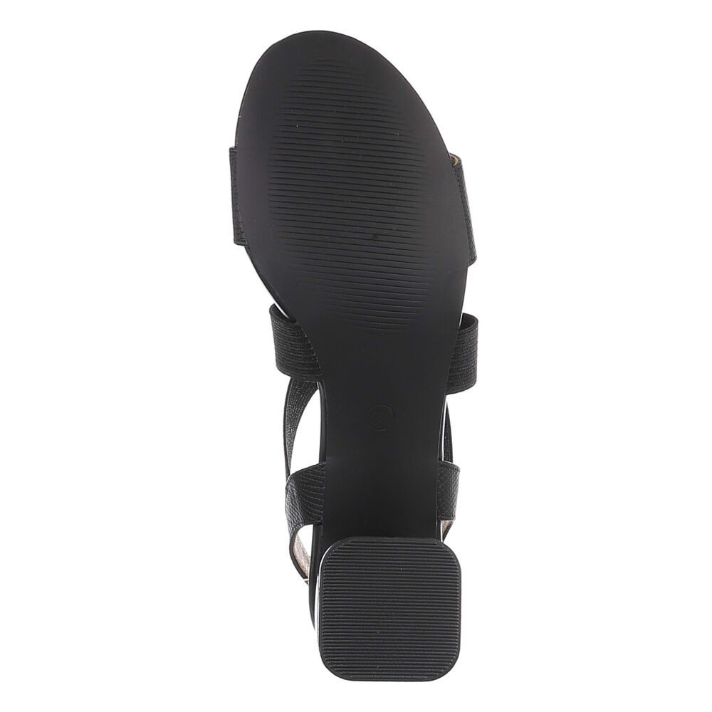 Ital-Design Elegante Sandalen mit Crossband und Blockabsatz für Damen Sandalette (91117367) Blockabsatz Sandalen & Sandaletten in Schwarz