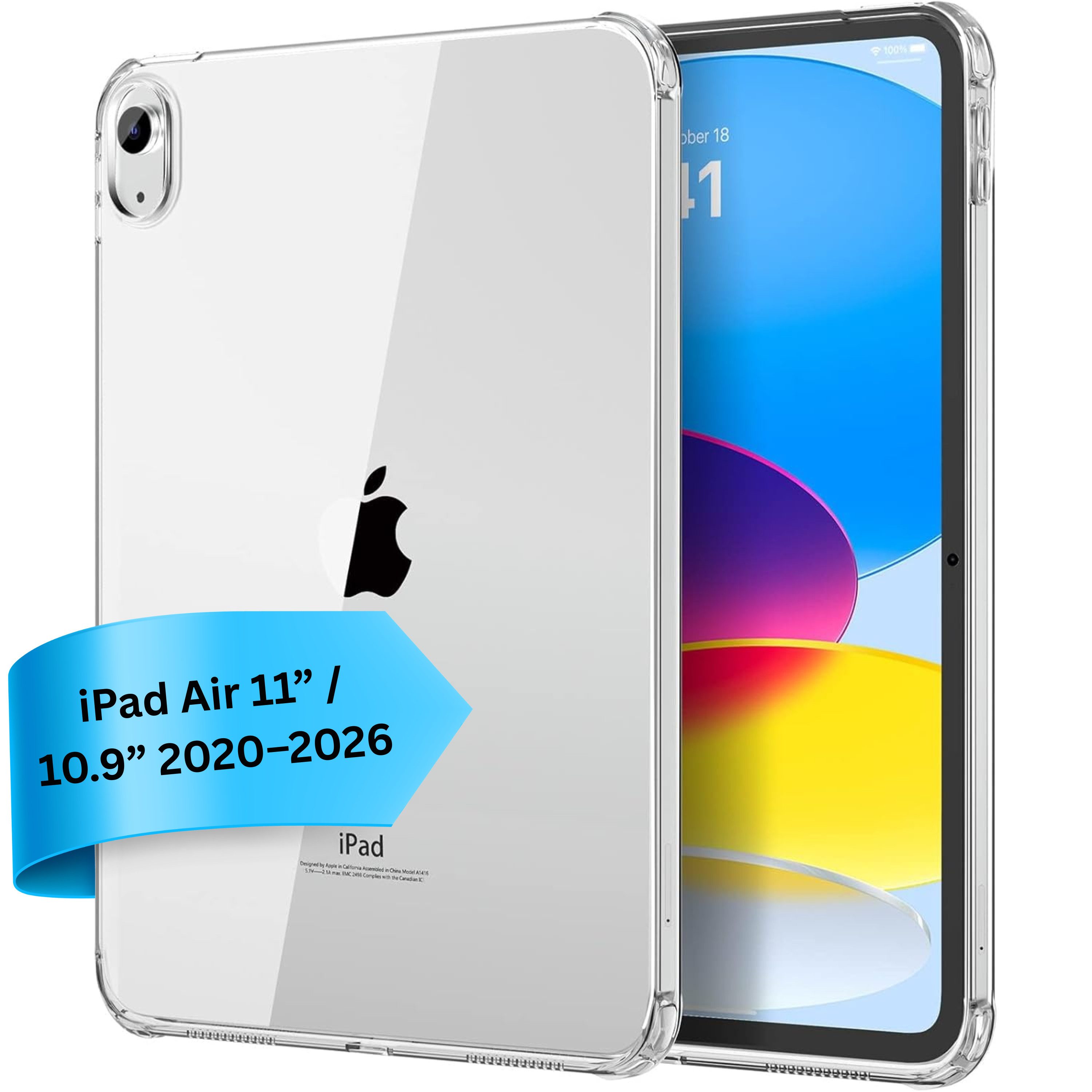 S&T Design Tablet-Hülle Hülle für iPad Clear Case Transparent Stoßfest Tablet Schutzhülle Dünn, Kratzfest Klare Schutzhülle Dünne Hülle Cover mit Stoßfester Hard Case