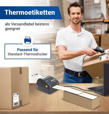 VIOKS Etiketten 60x30mm / 75x50mm / 100x200mm, Thermoetiketten selbstklebend 2100 / 1500 / 4000 Stück für Thermodrucker